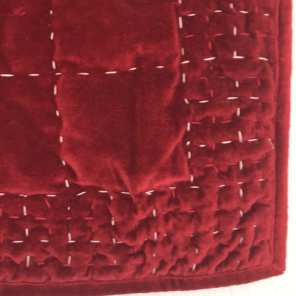 Set(3) Pottery Barn velvet box stitch shams merlot - Picture 11 of 11